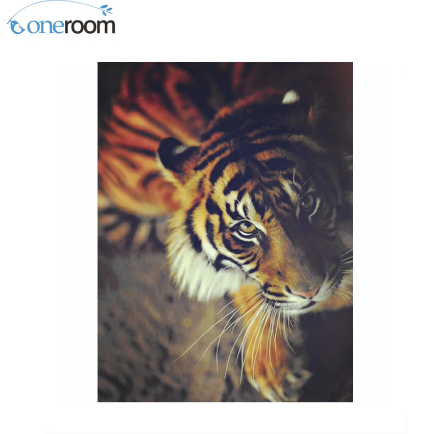 

oneroom cute tiger diamond embroidery painting 3d kit mosaic picture full rhinestones cross stitch Needlework free shipping