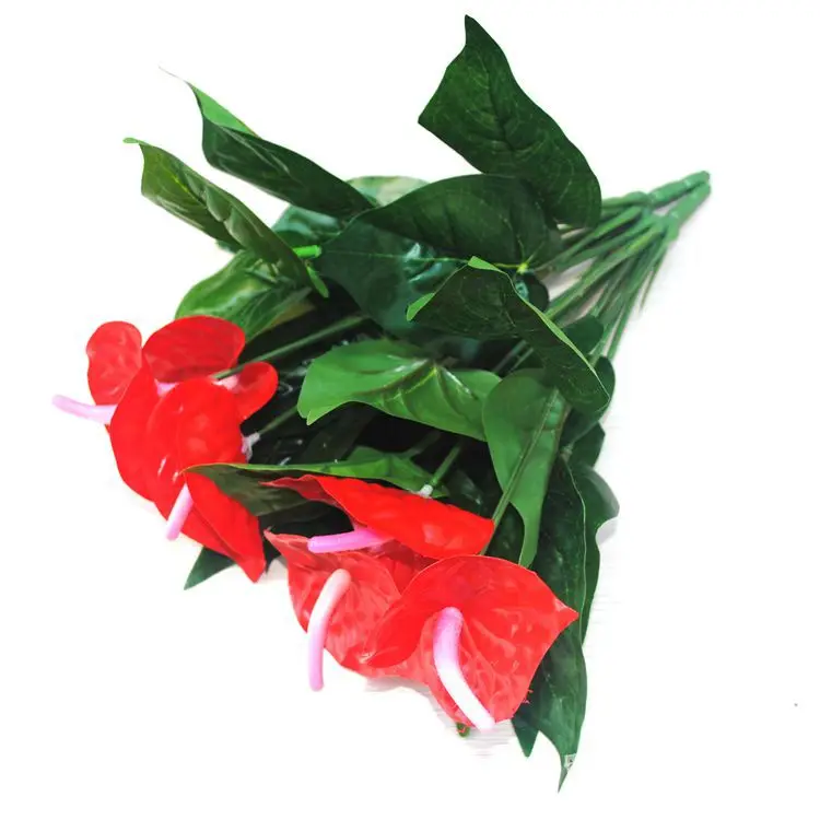 

Anthurium, green potted anthurium flowers indoor green plants balcony office desktop artificial flowers bonsai