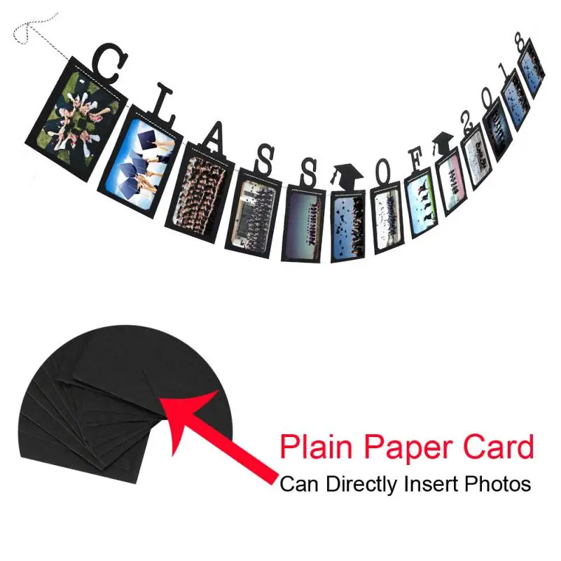 

photo holder wedding Child Graduation Gift Decorations Class Of 2019 Photo Banner Wall Party Decoration m5