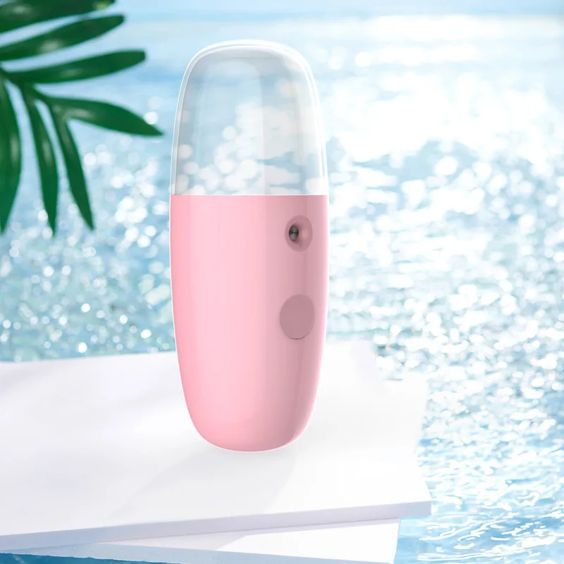 

ITAS1248 Portable Nanometre Moisturizing Cold Sprayer Steam Facial Moisturizer USB Humidifier Free Shipping 30ml White Pink