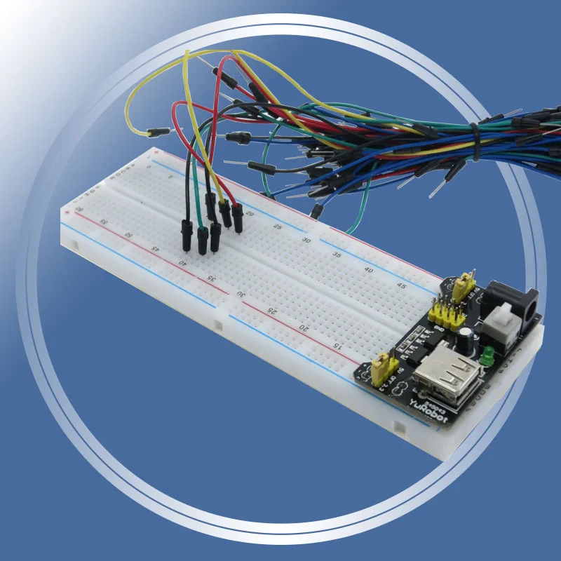 

3.3V/5V MB102 Breadboard power module+MB-102 830 points Prototype Bread board for arduino DIY kit +65 jumper cable wires