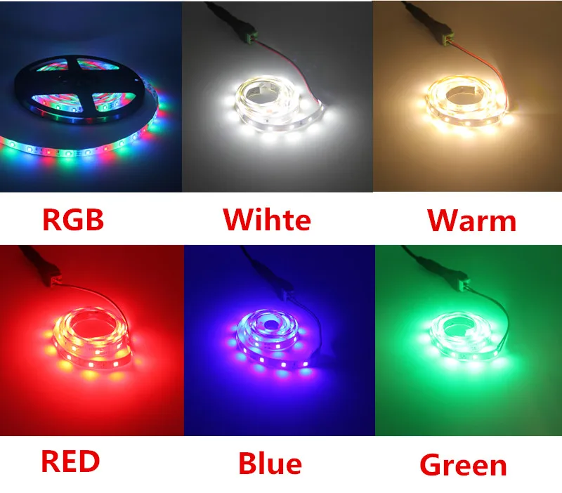 5 м 10 м водонепроницаемый 2835SMD светодиодный гибкий светильник RGB теплый белый красный синий зеленый 12 В DC один комплект с адаптером контроллер