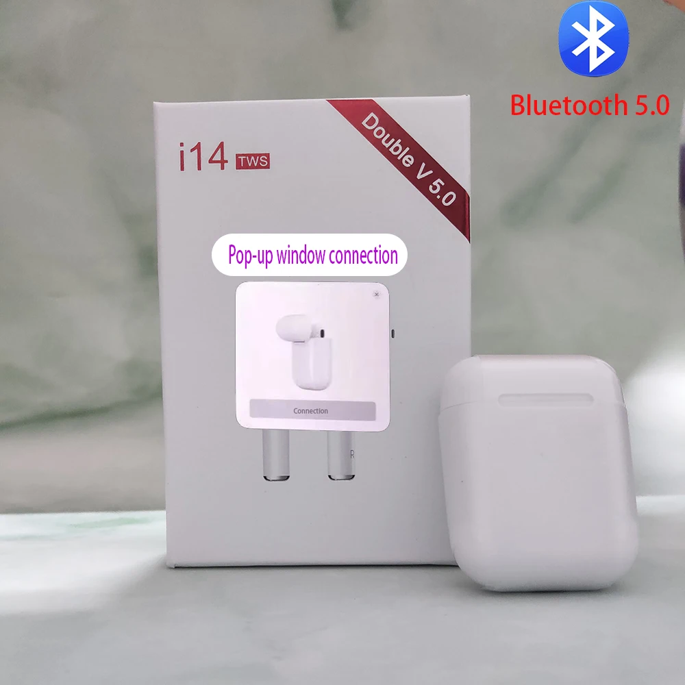 

2019 tws i14 Wireless Bluetooth Headset In-ear Touch Stereo Hands-free Headset With Charging Box lk te9