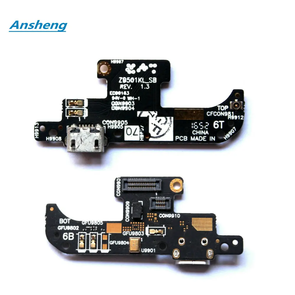 Ansheng Высокое качество USB зарядное устройство док зарядный порт платы гибкий кабель для Asus Zenfone Live A007 ZB501KL мобильного телефона