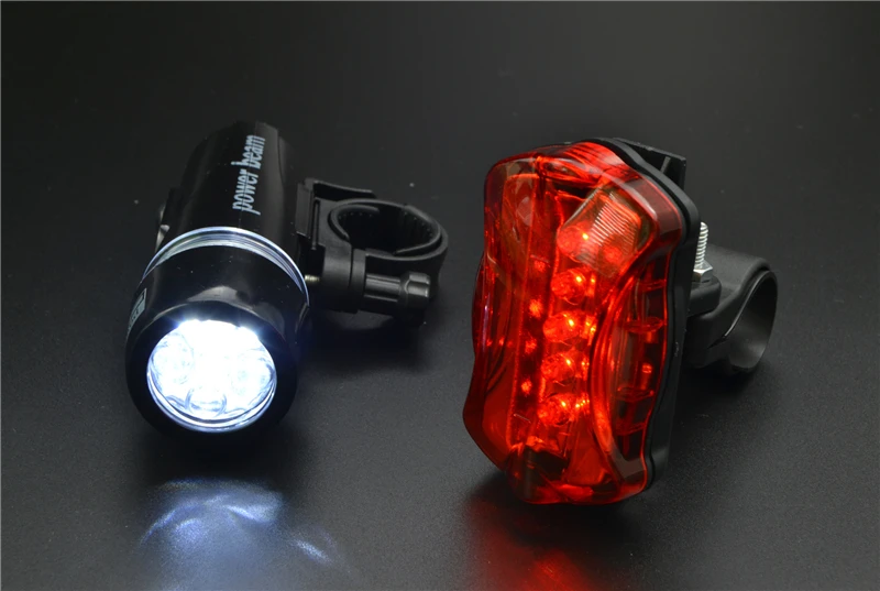 Clearance WEST BIKING Cycling Light Bike Head Flash Front Light Rear Flashlight Warning Cycling Bicycle 5 LED Lamp Light Bicycle Light 3