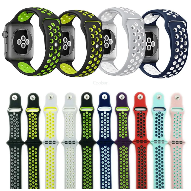 2017 best watch strap for Apple iWatch Nike Sport Band 38mm 42mm Silicone Sports Band Strap 38/42 Wearable Watchbands Bracelet