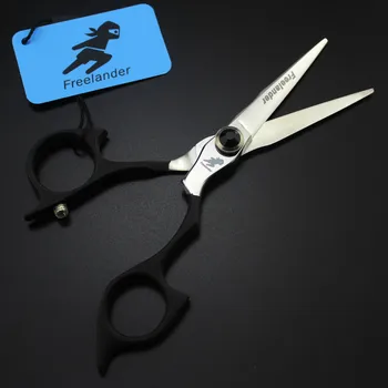 

5 in. Rubber Handle Professional Hairdressing Scissors,62HRC JP440C,CUTTING SCISSORS,rotating handle,necessary for barbers