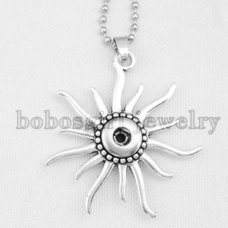 

SUN SNAP BUTTON pendant Necklace Suitable for 12mm snaps NC563