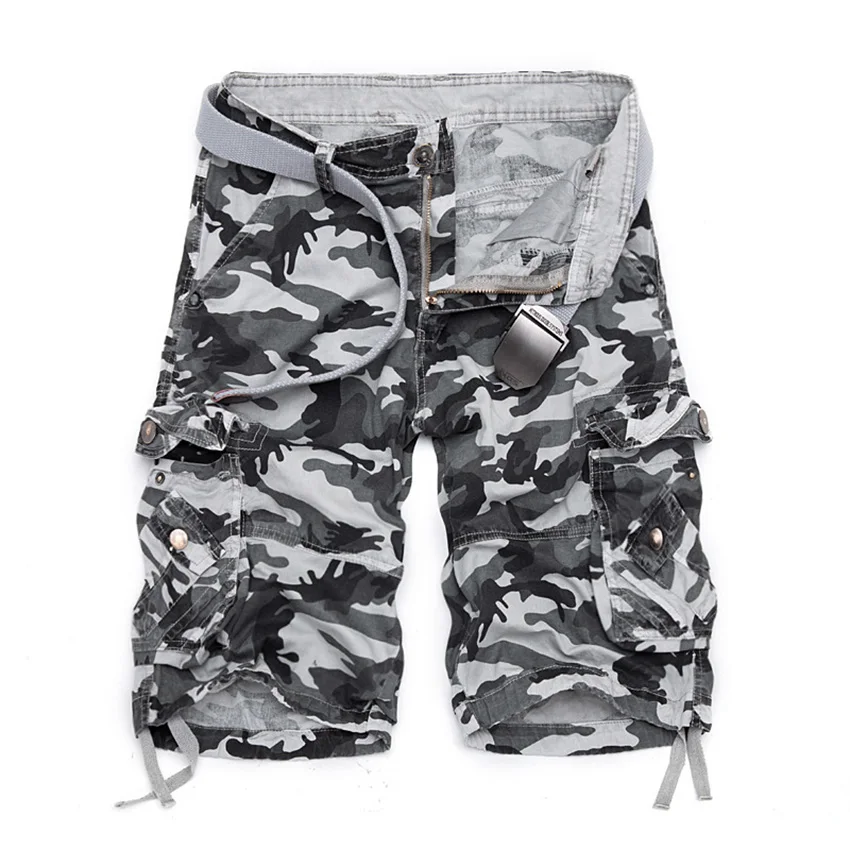 New Arrival 2016 Fashion Plaid Beach Shorts Mens Casual Camo Camouflage Shorts Military Short Pants Male