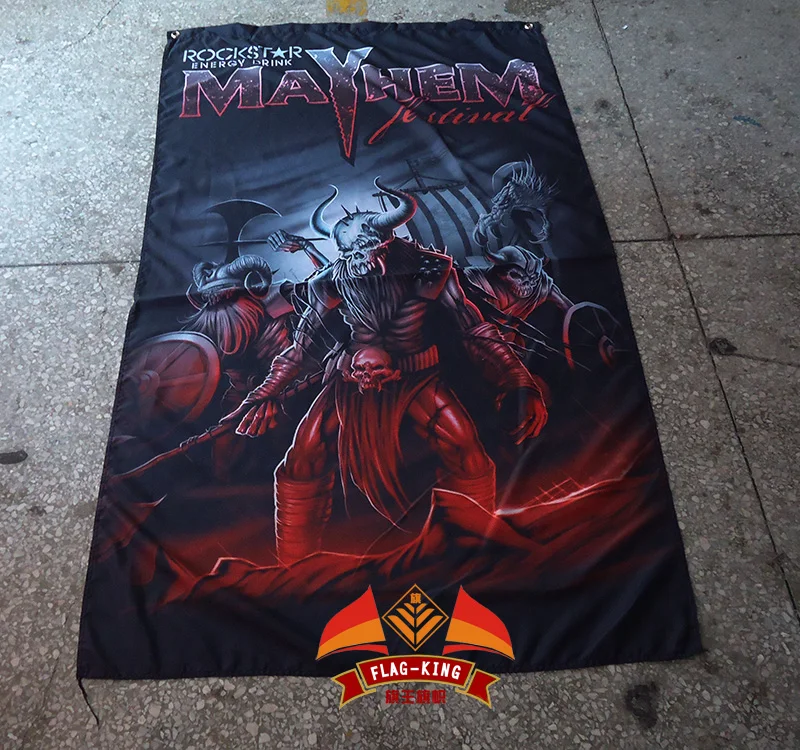 

Mayhem Band flag,Death Metal,polyester 90*150cm,Digital Printing,Black Metal Mayhem banner,Slaughter Of Dreams
