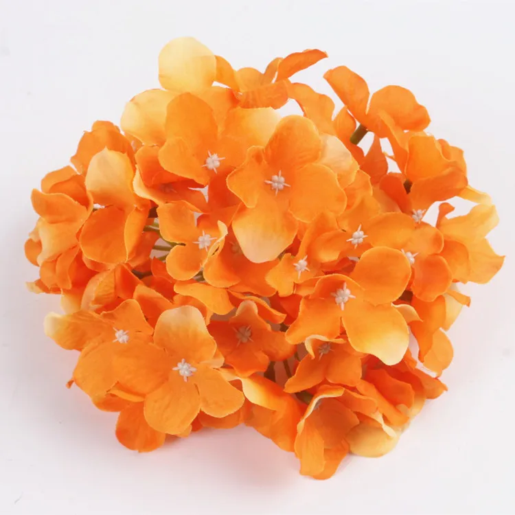 Luxury Artificial silk Hydrangea Flower Head 15cm For DIY Wedding Wall Flore Party Home accessory Decoration Flower 20colors (10)