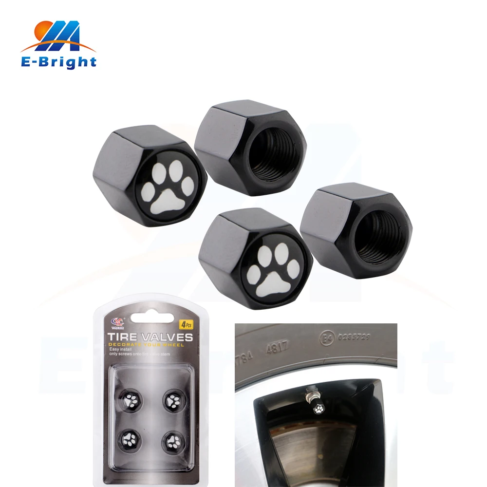 

1Sets (4pcs) Wheel Dustproof Universal Car Make Titanium Black Alloy Various Patterns Of Advanced Valve Caps Car Tire Valve Caps