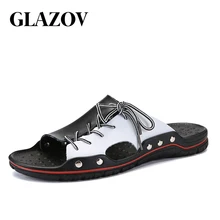 Новое поступление; летние мужские Вьетнамки; пляжные сандалии высокого качества; нескользящие мужские шлепанцы; zapatos hombre; повседневная обувь для мужчин; большие размеры 38-48