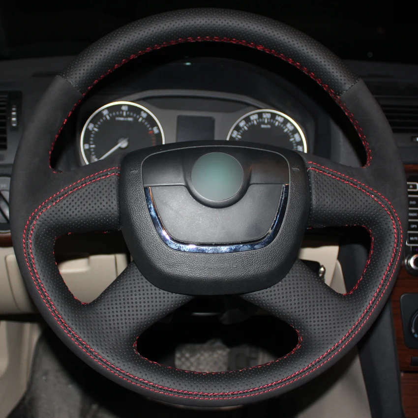 Чехол на руль автомобиля для Skoda Octavia Superb 2012 Fabia a5 2013|car steering wheel cover|steering coverwheel cover |