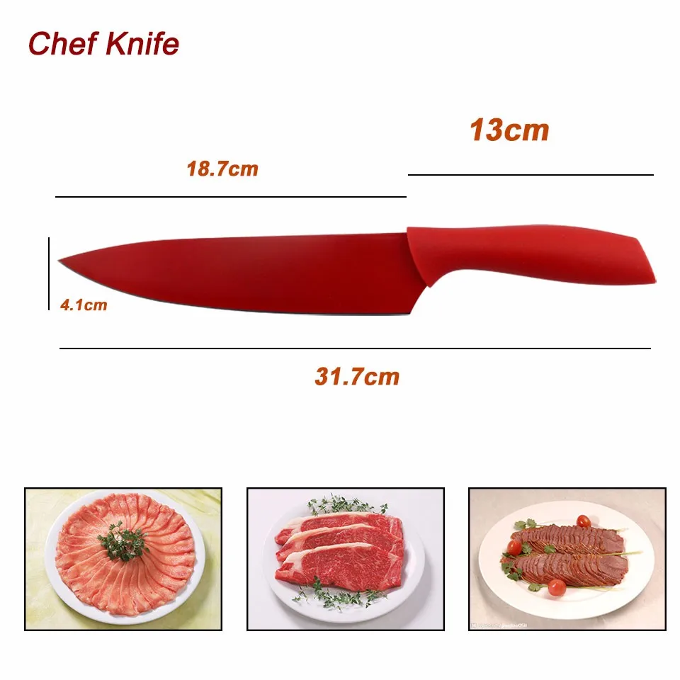 FINDKING Набор ножей с антипригарным покрытием, разноцветный из нержавеющей стали, 6 шт. в одном наборе, кухонные принадлежности для шеф-повара, набор ножей для фруктов
