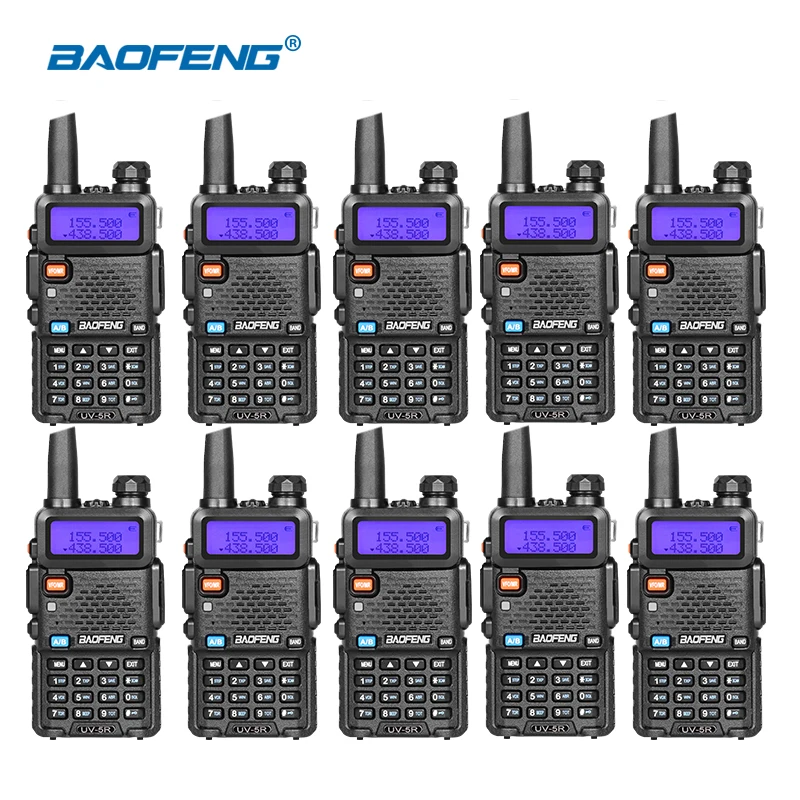 Профессиональная рация BAOFENG 10 шт. приемопередатчик CB Radio UV5R 128 каналов 5 Вт