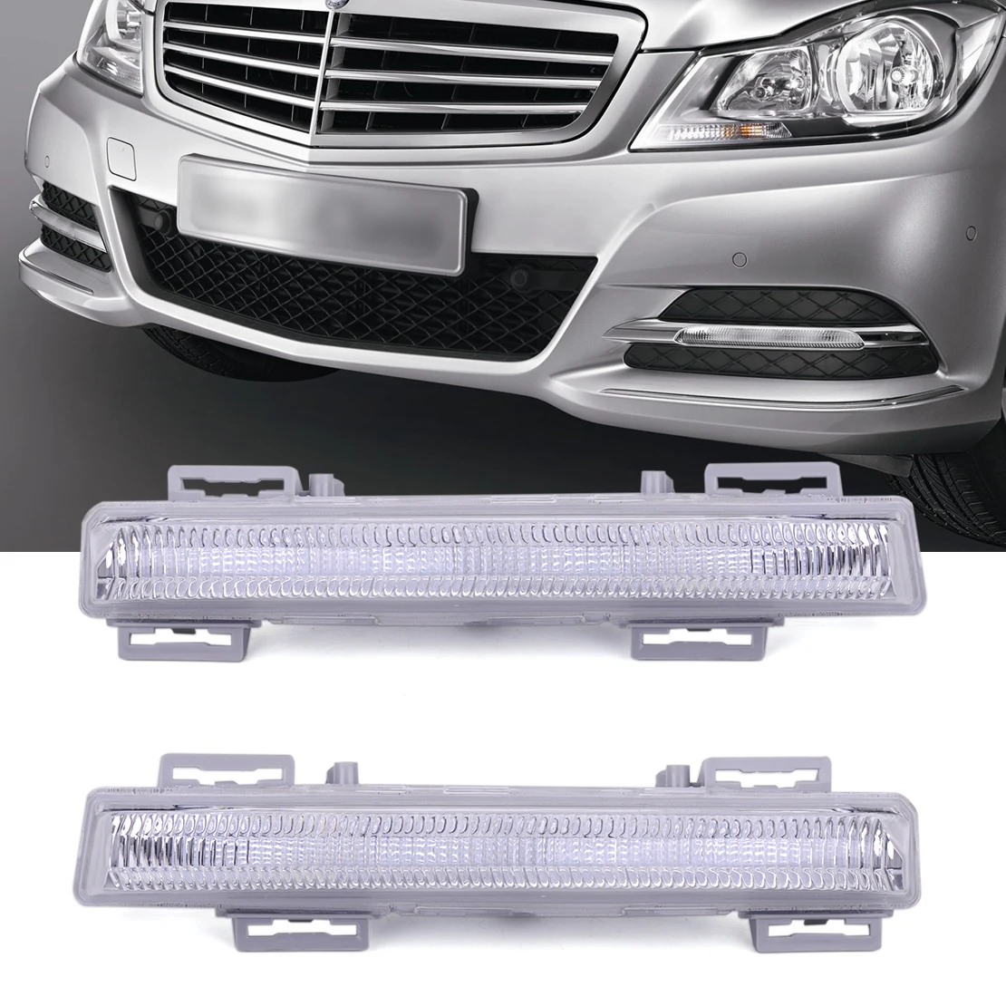 DWCX New Car Left And Right Front DRL Fog Light For Mercedes Benz W204 C230 C250 C300 C350in