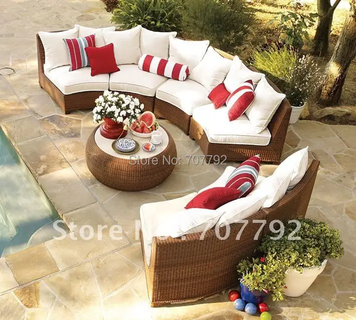 Лидер продаж sg-12005a городской стиль сада диван, открытый диван, ротанг диван наборы