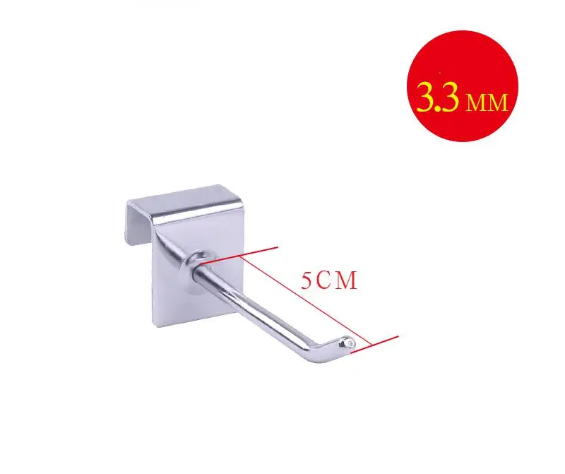 Полка Настенная Монтажная Пряжка полка с крючками вешалка оборудование металлический крючок для дисплея Orgnaizer кронштейн наклонная шариковая полка с крючками крючок - Цвет: Dia 3.3mm L 5cm