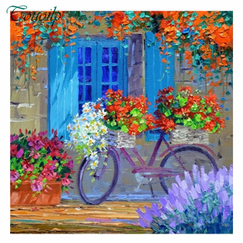 Full circular Diamond Embroidery Landscape Garden 5D Diy Painting Flower House Mosaic Home Decor Christmas Gift | Дом и сад