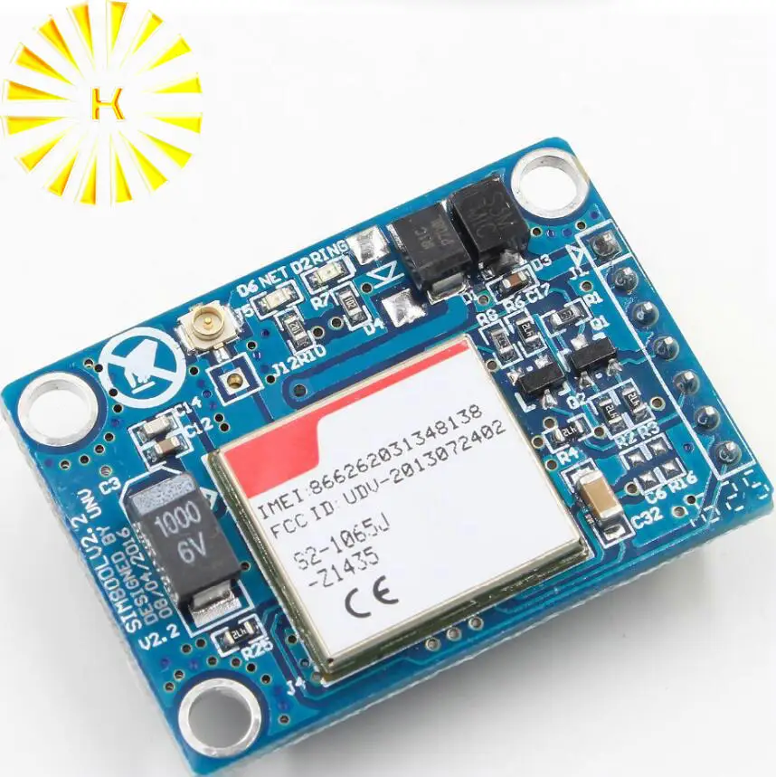 SIM800L V2.0 5V беспроводной GSM GPRS модуль четырехдиапазонный с антенной кабельный