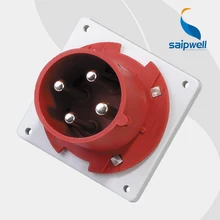 63A 400 V 4 P(3 P+ E) стойкость к атмосферным воздействиям генератор разъем для промышленности настенный брызг IP44 RU/IEC 60309-2 типа SP1982