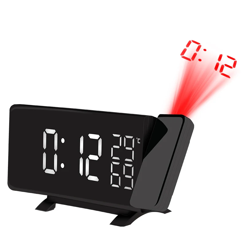 LED-Digitaluhr mit elektronischer Weckfunktion mit Temperaturhygrometer 