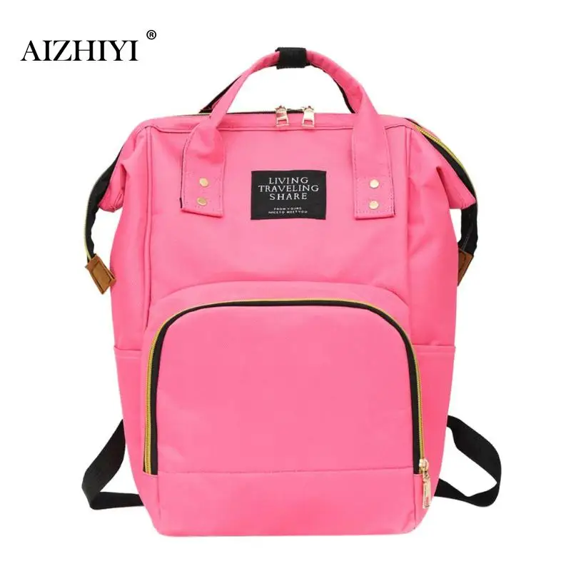 Модные рюкзаки для мам, Оксфордские рюкзаки для мам, сумка для подгузников, большая вместительность, детские сумки, дорожные сумки через плечо, дропшиппинг - Цвет: Розовый