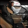 Heated Back Massage Seat For Car Home Office Heat Vibrate Cushion Back Neck Massage Chair For Relaxation 5