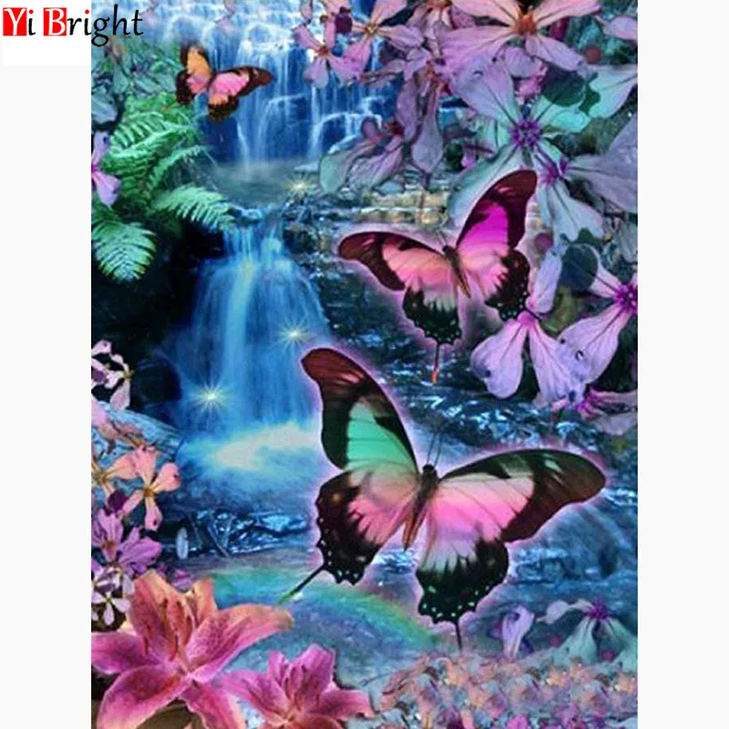 

Diamond Mosaic Animals 5D DIY Embroidery Diamond Painting Butterfly Full Drill Picture Of Rhinestone Home Decoration XY1