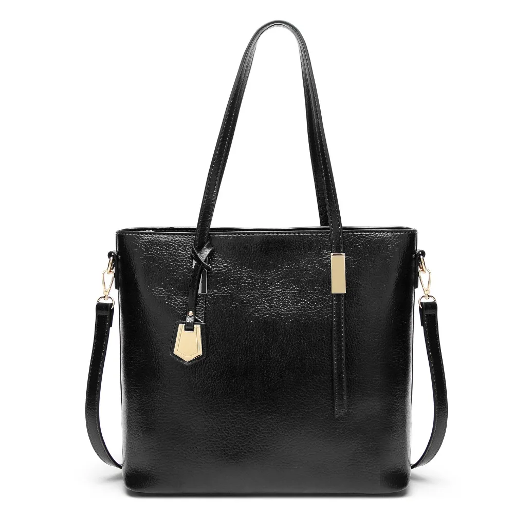 

Large Capacity Women Casual Tote 2019 Fashion Shoulder Bags Lady Top-handle Leisure Bag Oil Genuine Leather Female Handbags C872