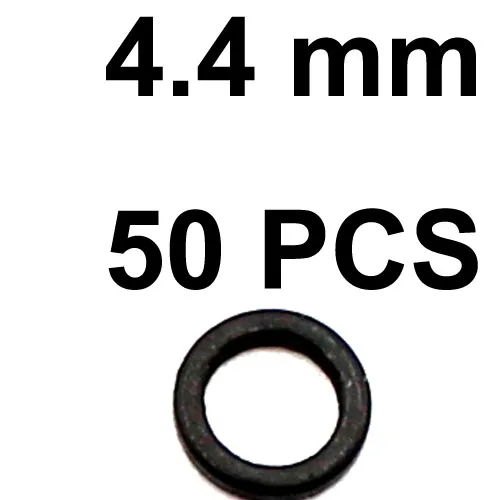 50 шт. карп рыболовные принадлежности Rig кольца 2,0 мм 3,1 мм 3,7 мм 4,4 мм 5,3 мм отдача Rig кольцо Круглый ручной черная матовая терминал рыболовные снасти - Цвет: 4.4