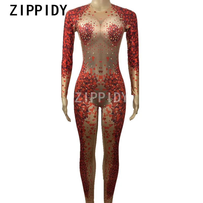rhinestone one piece jumpsuit