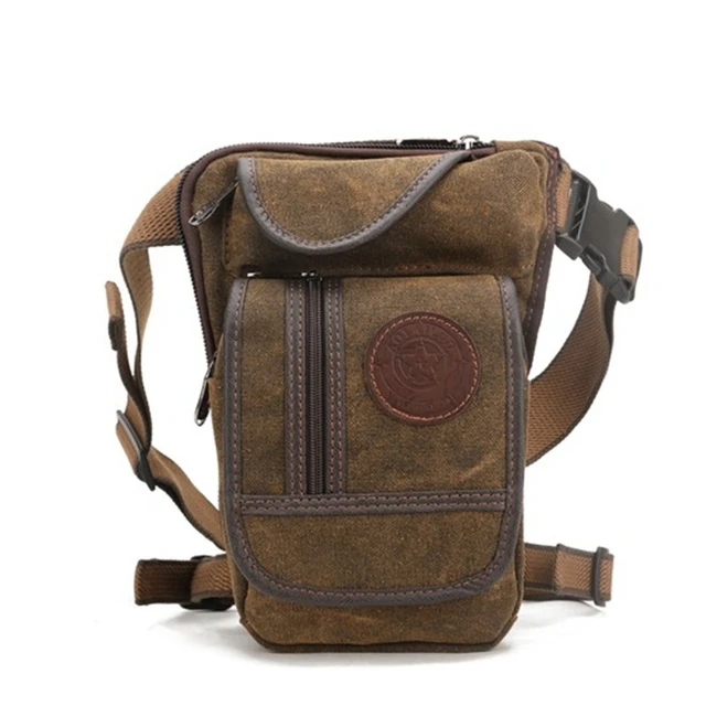 Casual Waterproof Canvas Waist Pack Military Bag Vintage Men Casual Waterproof Canvas Waist Pack Military Bag Vintage Men Leg Thigh Holster