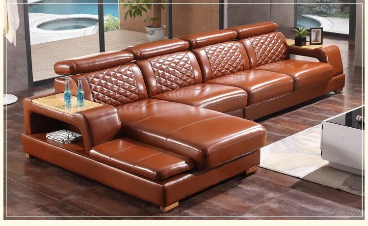 Высокое качество Европейский гостиной кожаный диван a1243