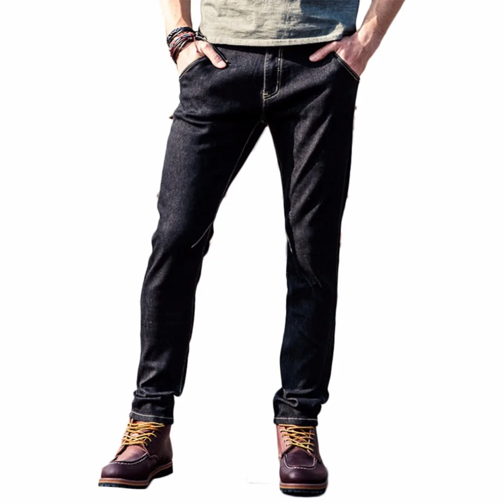 2017 New Fashion Men s Casual Skinny Slim Jeans Fit Black Stretch Fashion Straight Fit Jeans