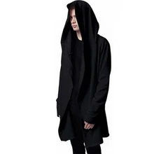 New Autumn Fashion Hip Hop Mantle Hoodies Sweatshirts Men Women Black Gown Jacket Long Sleeve Cloak Men’s Coats Outwear Moletom