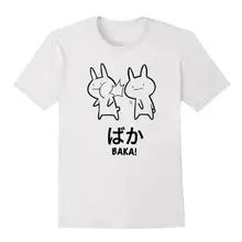 Забавная аниме Baka Rabbit Slap Baka японская мода Harajuku Kawaii хлопковая Футболка tumblr Графические футболки женская футболка летний топ