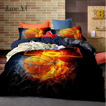 

Jane YU Basketball Printed Bedding Sets Duvet Cover Set 2/3pcs Bed Set Bed linen Bedclothes No Sheet