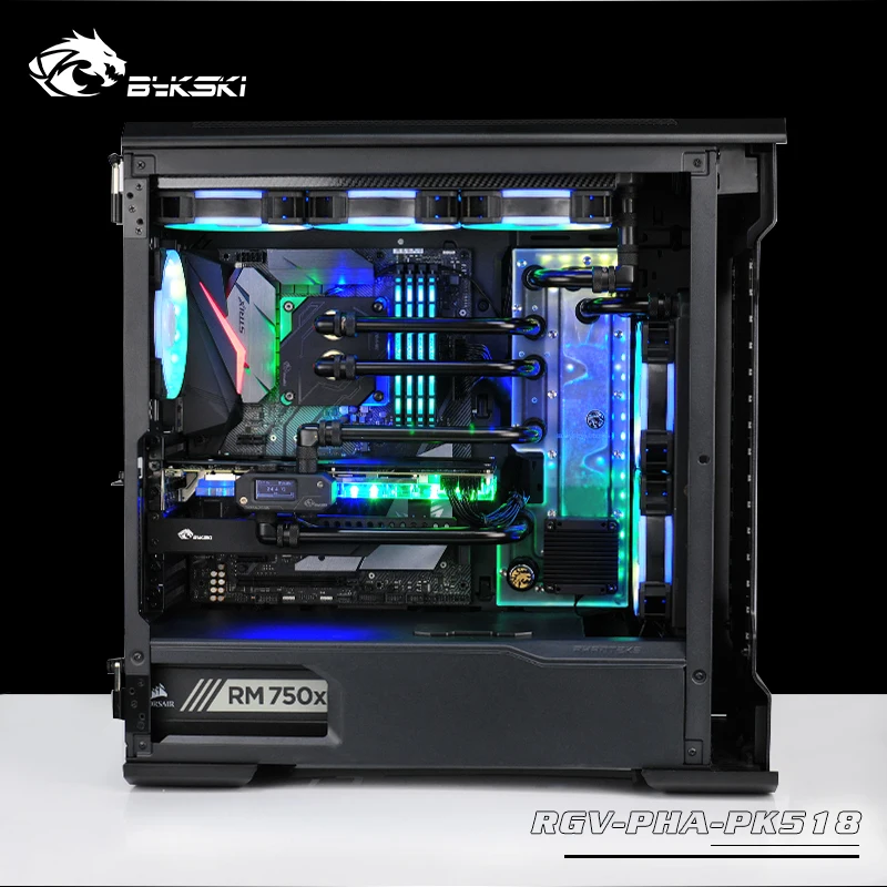 80% OFF  BYKSKI Acrylic Board Water Channel Solution use for Phanteks PK518(Evolv X) case / CPU GPU Block / 
