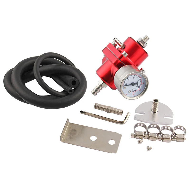 

Adjustable FueL Pressure Regulator FPR 0-140 Psi Oil Gauge+Hose Kit Universal Jdm For Honda CRV FPT006