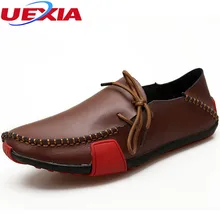 New Big Size 47 Soft Leather Shoes Men Casual Breathable High Quality Flats Driving Platform Footwear Non-slip Rubber Moccasins