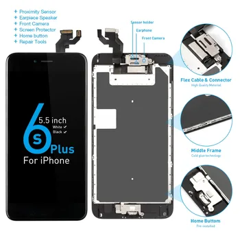 

A1634 A1687 A1699 Full set Display For Apple iPhone 6S Plus LCD Touch Sensor Digitizer Assembly 5.5" Screen Home button +Speaker