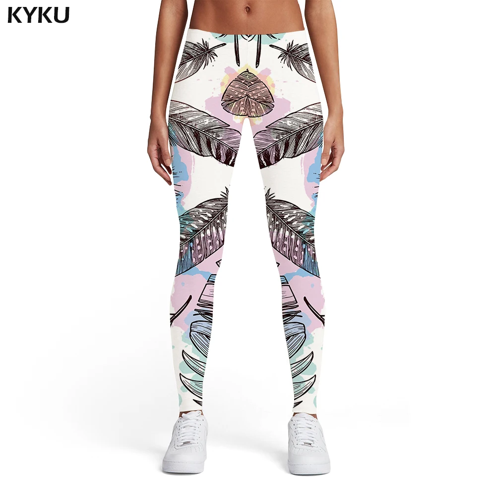 KYKU Psychedelic Leggings Women Pattern Ladies Colorful Sport Art Elastic Vintage Spandex Womens Leggings Pants Fitness aerie leggings