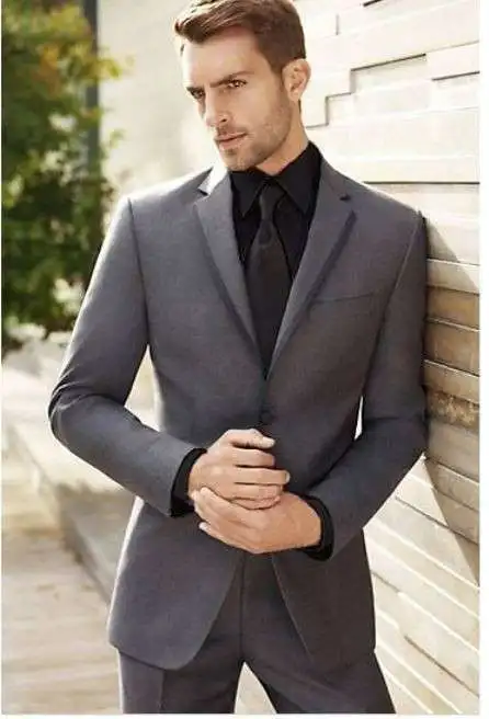 2018 Personalizzato New Grigio Uomini Suit pantaloni Formali Scarni Wedding  Tuxedo Groom Prom Giacca Matrimonio Stile Delicato 2 Pezzi Giacche Uomini  Terno gd|latest coat pant designs|grey mens suitsdesigner tuxedo -  AliExpress