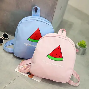 

Women Soft Sisters Mini Backpacks Cute Watermelon Canvas Bag Middle School Student Girl Small Backpack