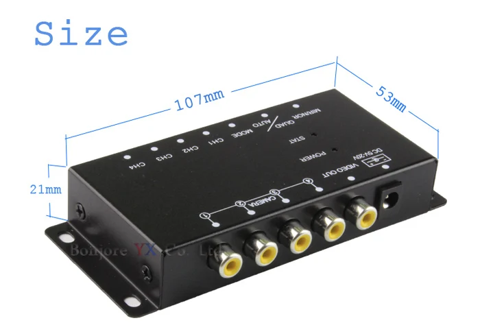 Koorinwoo блок управления четыре канала доступны для автомобиля камера заднего вида видео автоматический переключатель подключения передней боковой камеры заднего вида s