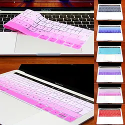 Силиконовый чехол для 2016 Mac Book Pro retina 13 "15" с Touch ID и Touch Bar ЕС макет английский градиент Цвет кожи