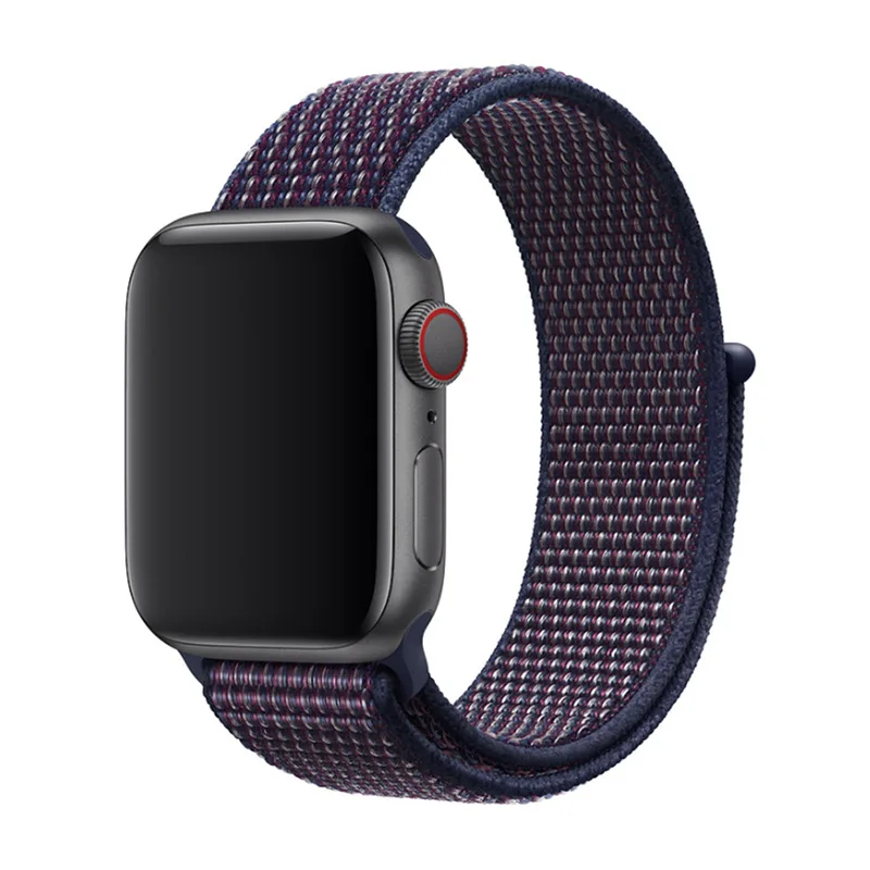 BUMVOR 1PCS Series 4/3/2/1 Woven Nylon Sports Strap Band for Apple Watch Sport Edition 40/44MM 38/42MM Case Connector Adapter