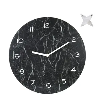 

Marbled Effect Wall Clock Neat Looking Clock Precise Hanging Clock